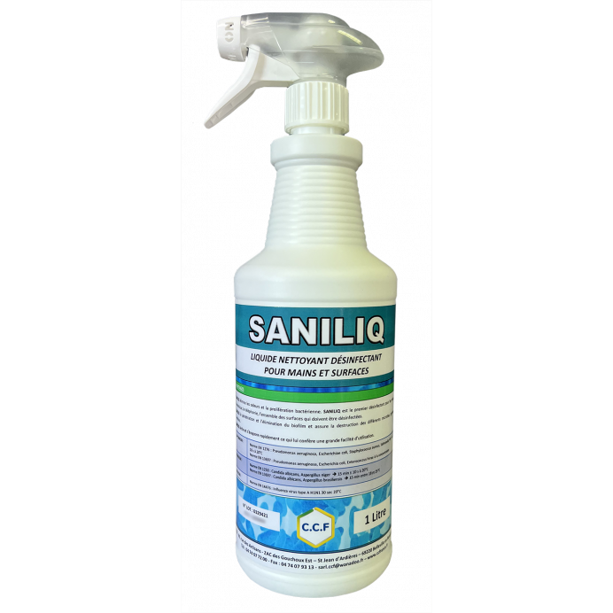 LIQUIDE NETTOYANT DESINFECTANT POUR MAINS ET SURFACES