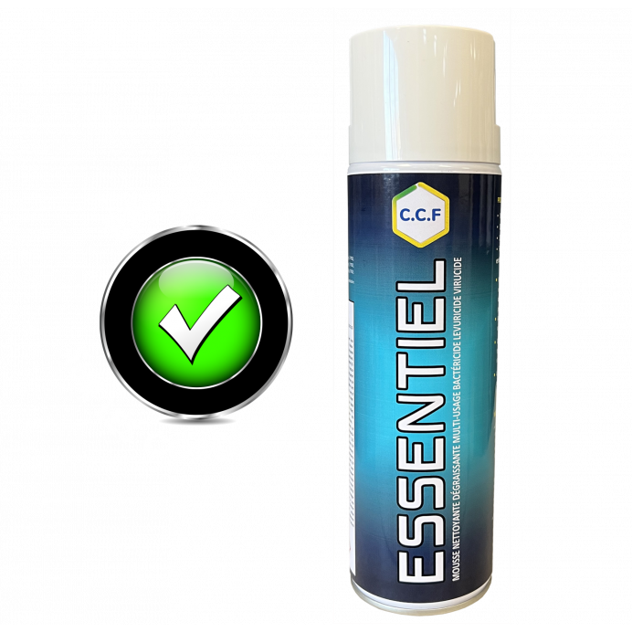 MOUSSE NETTOYANTE DEGRAISSANTE MULTI-USAGE BACTERICIDE LEVURICIDE VIRUCIDE