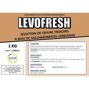 LEVOFRESH - Sélection de levures fraîches à base de saccharomyces cerevisiae