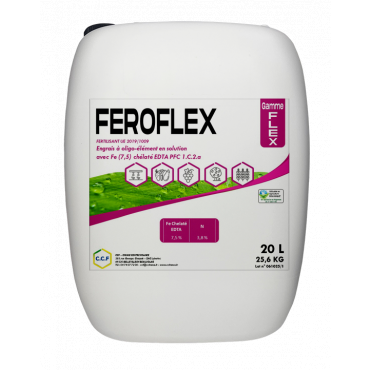 Engrais foliaire liquide permettant d’apporter du fer sous forme chélatée EDTA.