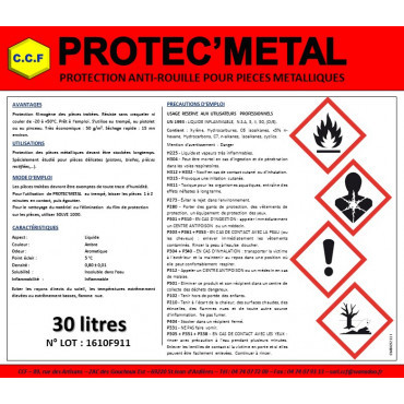 PROTEC’METAL - protection anti-rouille pour pièces métalliques