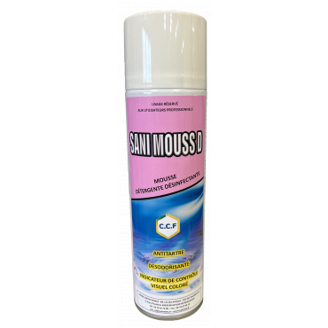 SANI MOUSS D - Mousse détergente désinfectante désodorisante antitartre avec indicateur coloré