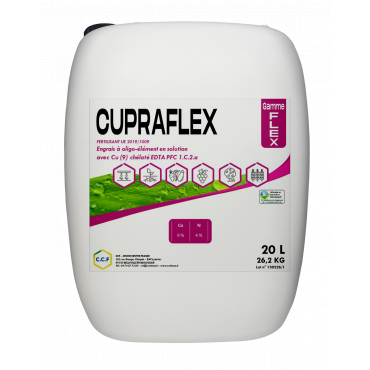 Engrais foliaire liquide permettant d’apporter du cuivre sous forme chélatée EDTA