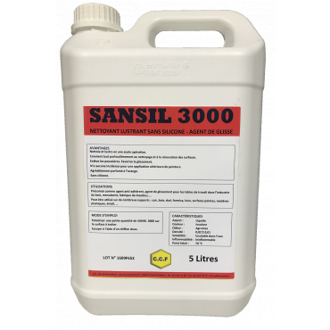 SANSIL 3000 - nettoyant lustrant sans silicone, agent de glisse