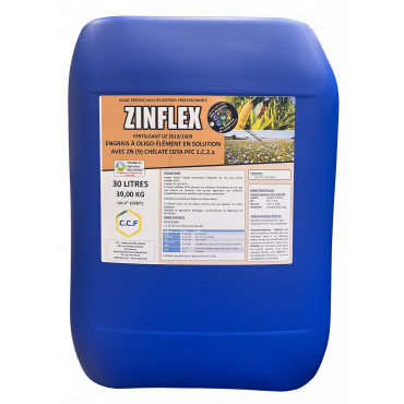 Engrais foliaire liquide permettant d’apporter du zinc sous forme chélatée EDTA