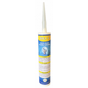 SILI + - mastic silicone fongicide - blanc