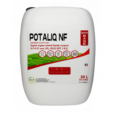 Fertilisant foliaire à base Carbonate de Potassium enrichi 20L