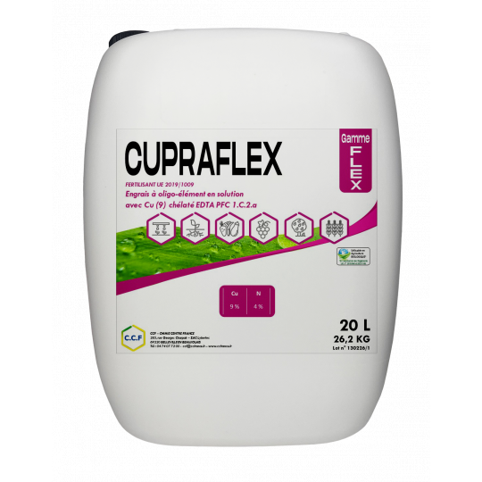 Engrais foliaire liquide permettant d’apporter du cuivre sous forme chélatée EDTA