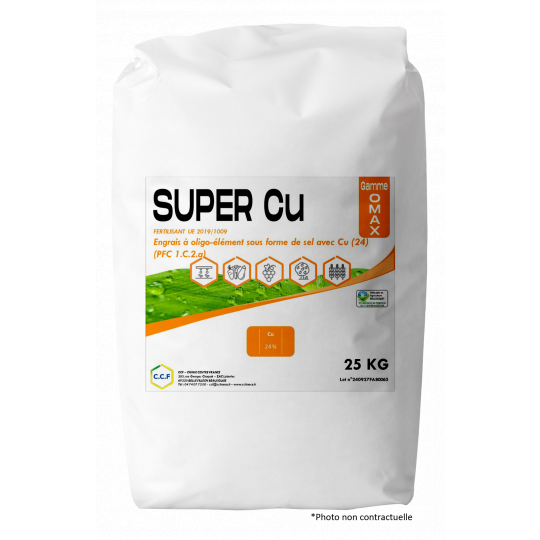 Engrais en poudre pour un apport riche en cuivre