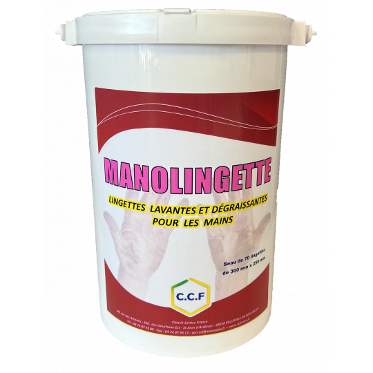 MANOLINGETTE - Lingettes lavantes et dégraissantes pour les mains