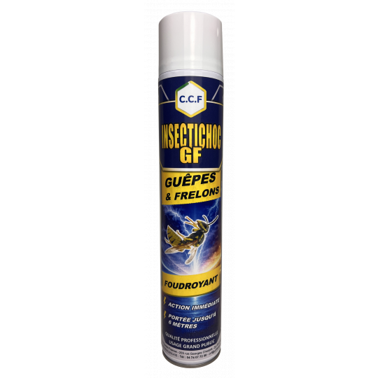 INSECTICHOC - insecticide choc guêpes et frelons, débit puissant, 750 ml