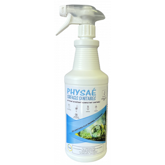 PHYSAE SURFACES SANITAIRES - Nettoyant détartrant désinfectant sanitaires 1L