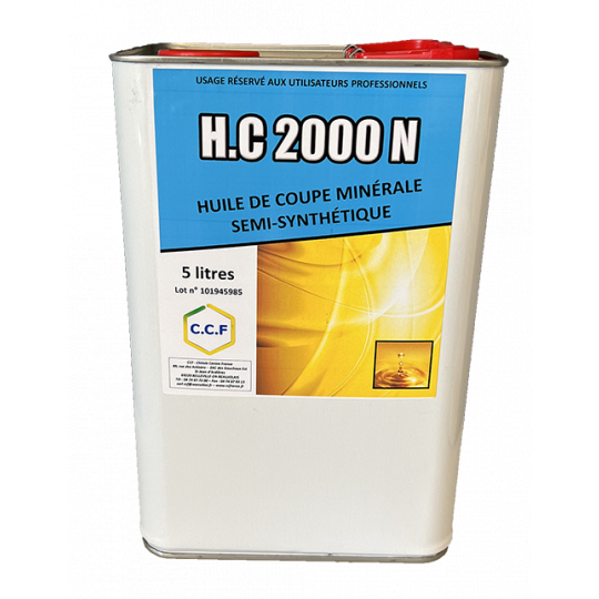 H.C 2000 N - huile de coupe minérale semi synthétique - 5L