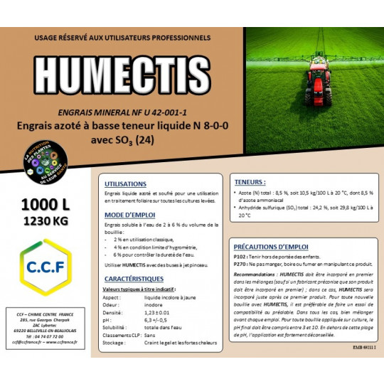 HUMECTIS - Engrais liquide azoté et soufré
