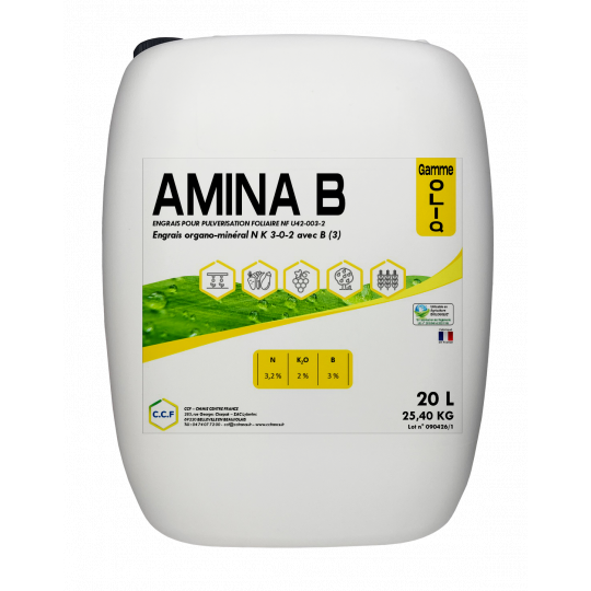 Engrais foliaire apportant du bore et de l'azote sous forme d'acides aminés