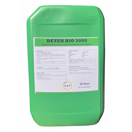 DETER BIO 3000 - détergent biologique pour fontaine bio net compact