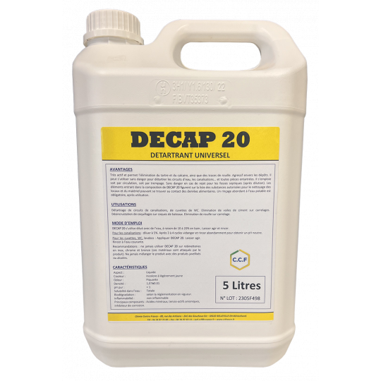 DECAP 20 - détartrant universel 5L