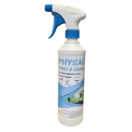 PHYSAE VITRES ET ECRANS 500 ml - Nettoyant surfaces lisses, vitres et écrans