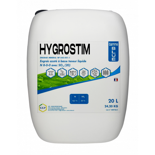 HYGROSTIM - Engrais azoté à basse teneur liquide N 8-0-0 avec SO3 (20)