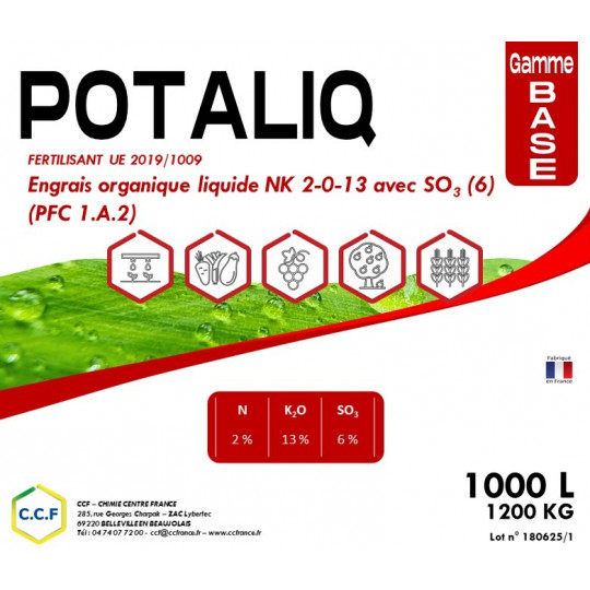 Engrais organique liquide NK 2-0-13 avec SO3 (6)