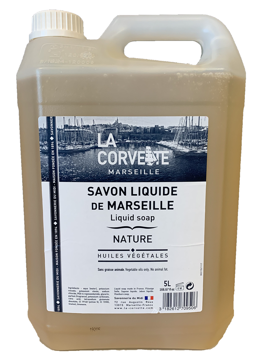 Savon Liquide de Marseille Sans Parfum 5L