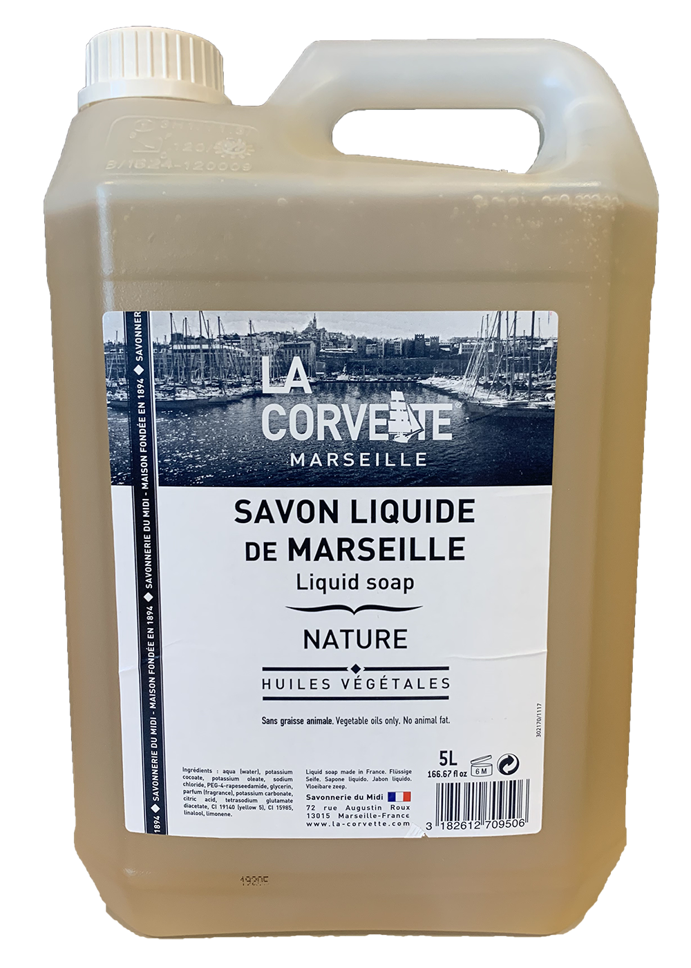 Savon de Marseille liquide Premium - Bidon 5L