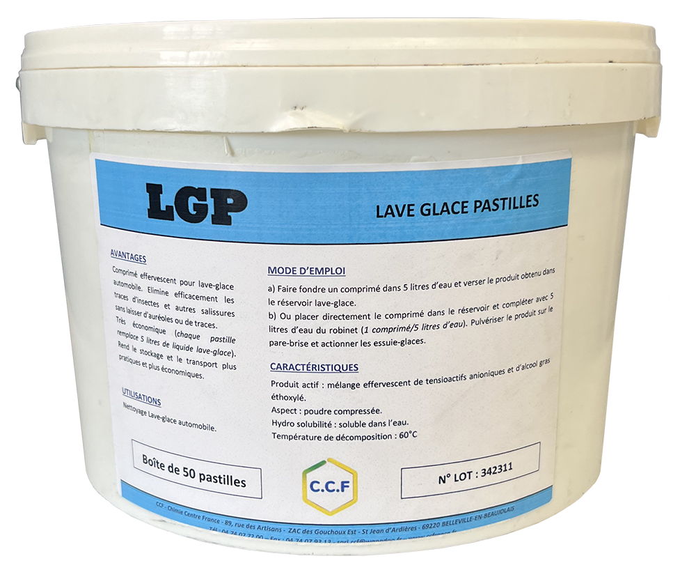 LGP Lave glace pastilles  CCF - Chimie Centre France