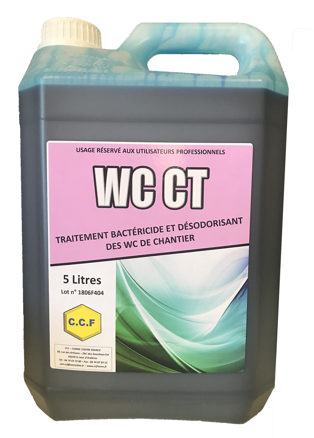 WC CT Traitement bactéricide et désodorisant des wc de chantiers