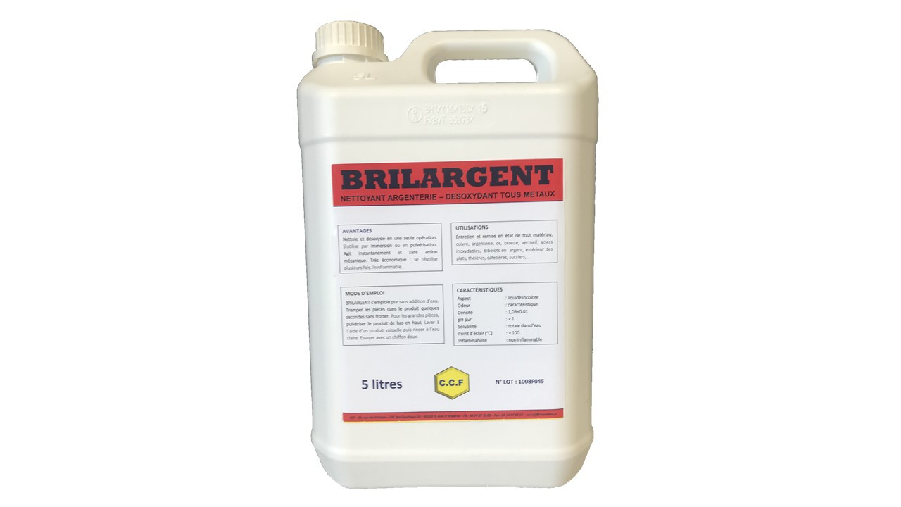 BRILARGENT Nettoyant argenterie, désoxydant tous métaux